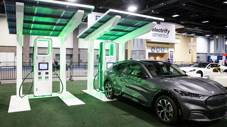 Electrify America EV charging car