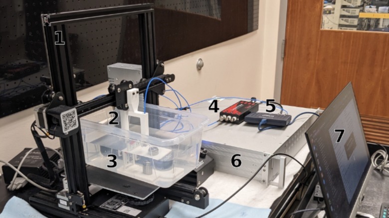 Tabletop device for testing battery