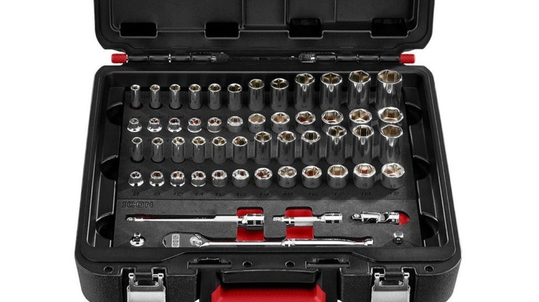 Harbor Freight's general service 54-piece Icon socket set.