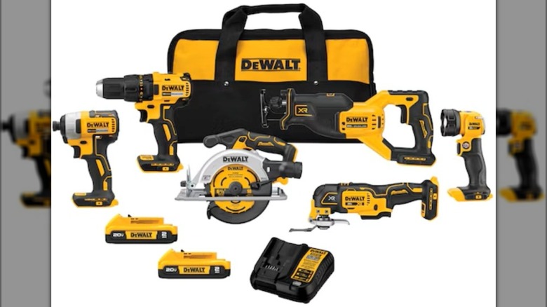 A six-piece 20V MAX* tool kit from DeWalt