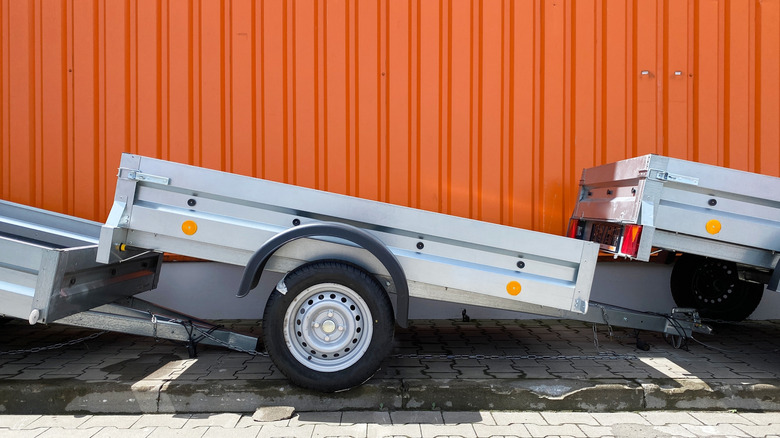 Side shot of a new cargo trailer