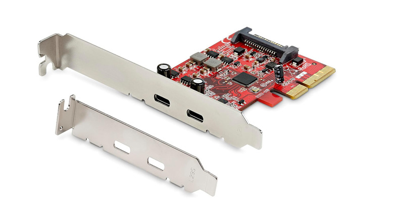 USB-C PCIe expansion card on plain white background