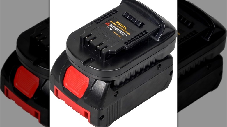 A Bosch to DeWalt battery adapter