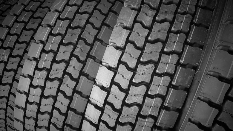 Detail of stack of car tires