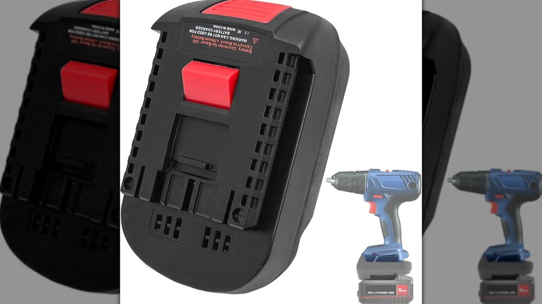 A Bauer to Bosch power tool battery adapter.
