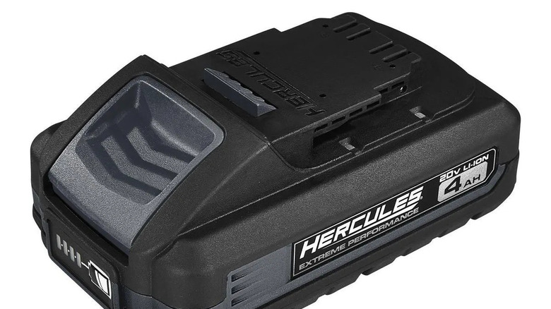 A 20V Hercules battery pack from Harbor Freight.