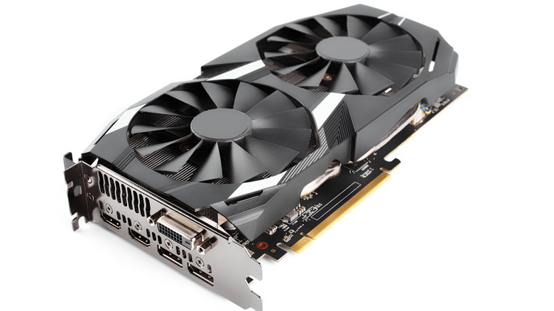 Graphics card with HDMI, DisplayPort, and DVI