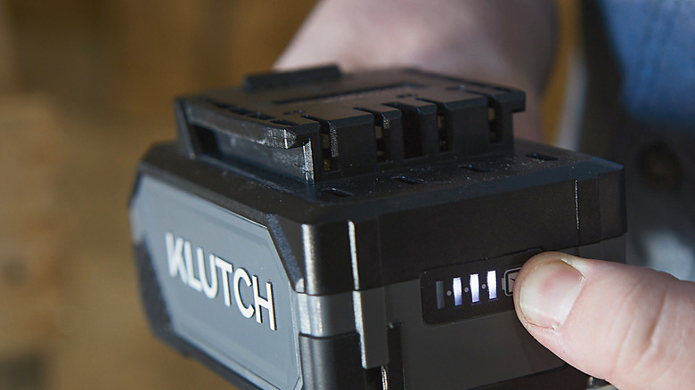 A Klutch battery pack from Northern Tool + Equipment