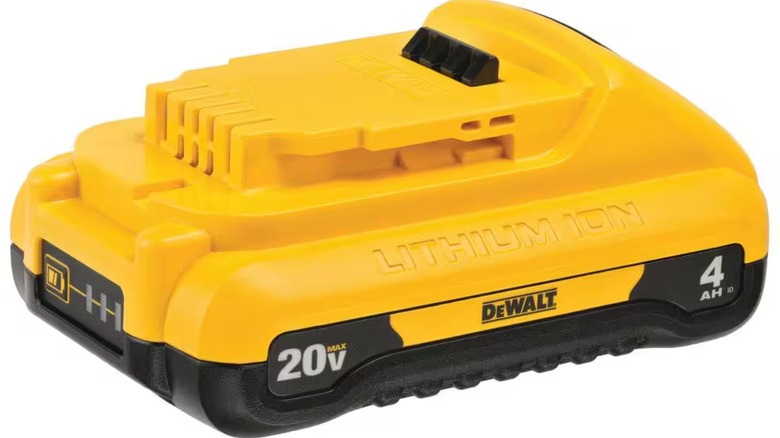 A DeWalt 20V Max battery pack