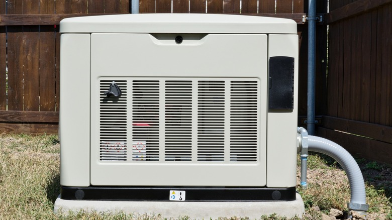 Home generator in aresidential area