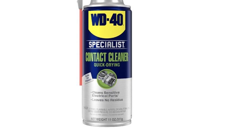 WD-40 specialist electric contact cleaner can on white background