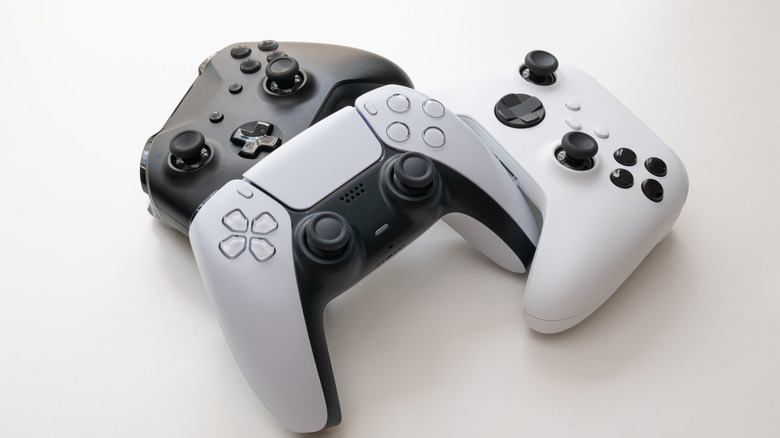 three controllers grouped 