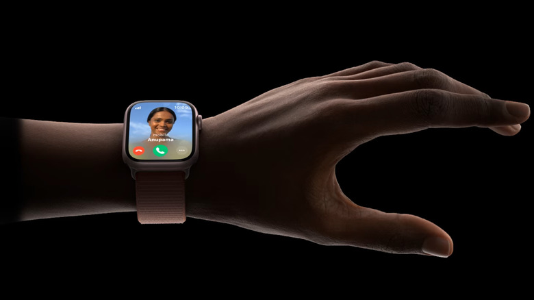 Apple Watch 9 incoming call