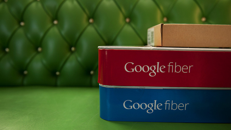 Google Fiber boxes