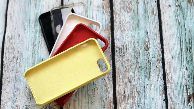 Phone cases in various colors