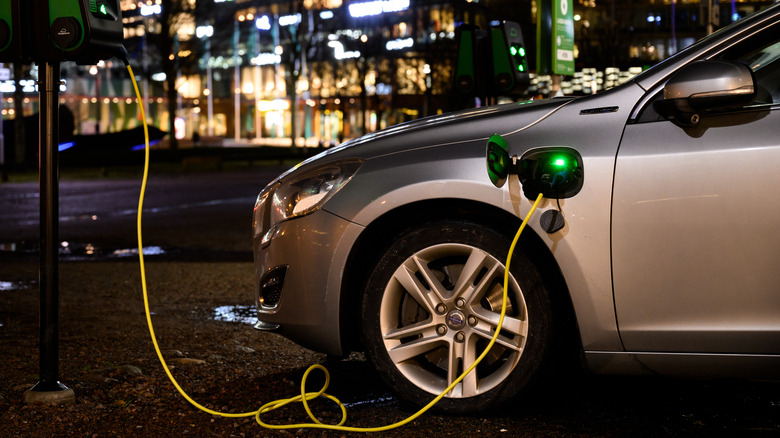 A Volvo EV charging