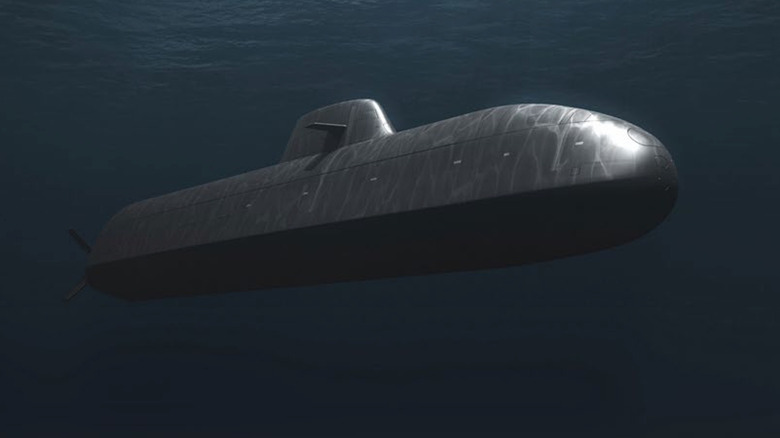 An artist's rendering of a TKMS type 212CD submarine