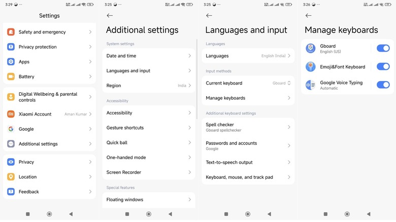 Step-by-step instructions to enable the keyboard on Android.