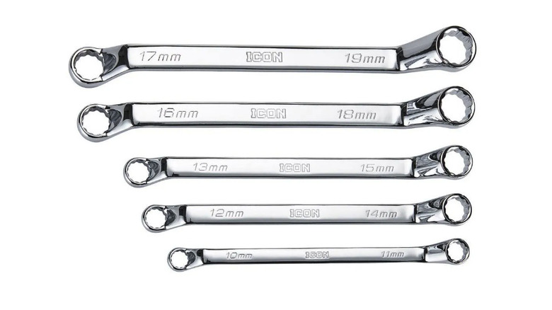 Icon 5-Piece SAE Offset Box Wrench Set on display