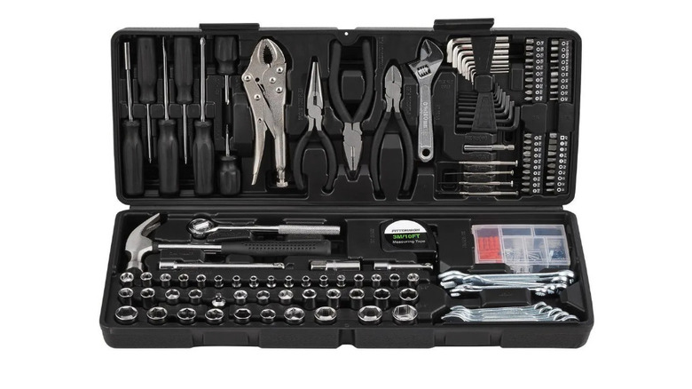 Pittsburgh 130-Piece Tool Set on display