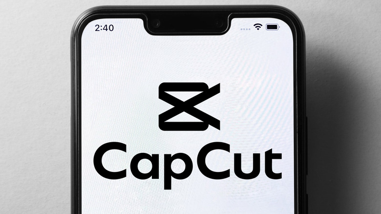 Capcut logo displayed on iPhone