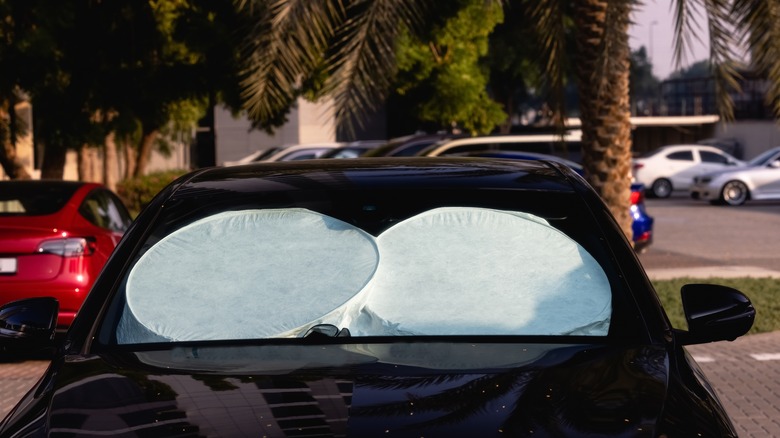 Car with sunshades