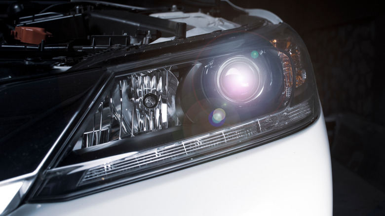 Headlights on a car