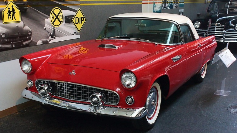 1955 Ford Thunderbird on display