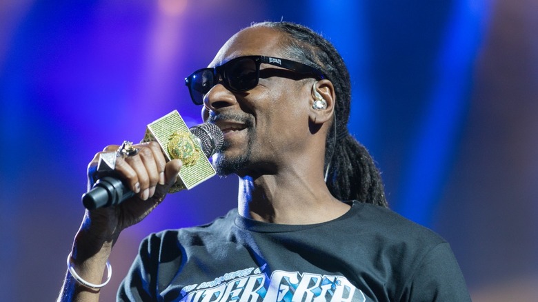Snoop Dogg with microphone