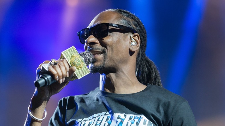Snoop Dogg with microphone