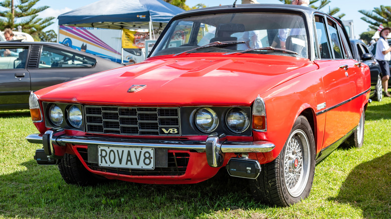 Rover P6 at a car show