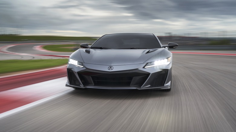 Acura NSX Type S cornering at speed