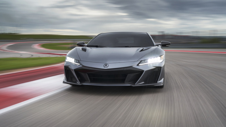 Acura NSX Type S cornering at speed