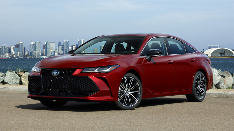 Red Toyota Avalon sedan