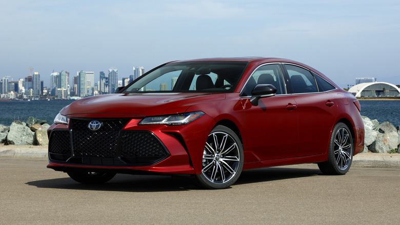 Red Toyota Avalon sedan