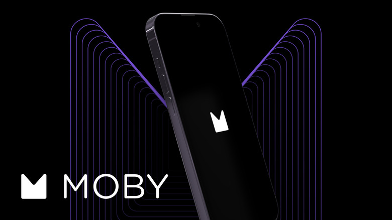 Moby app logo smartphone illustration