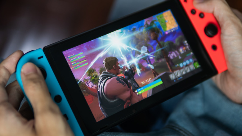 Nintendo Switch in hands