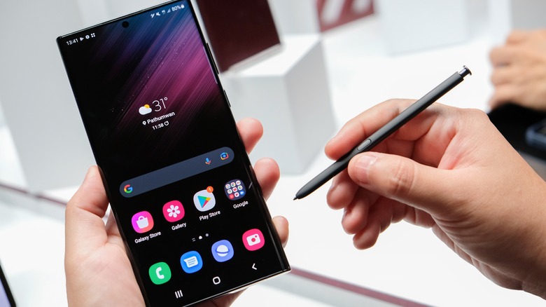 android smartphone with stylus