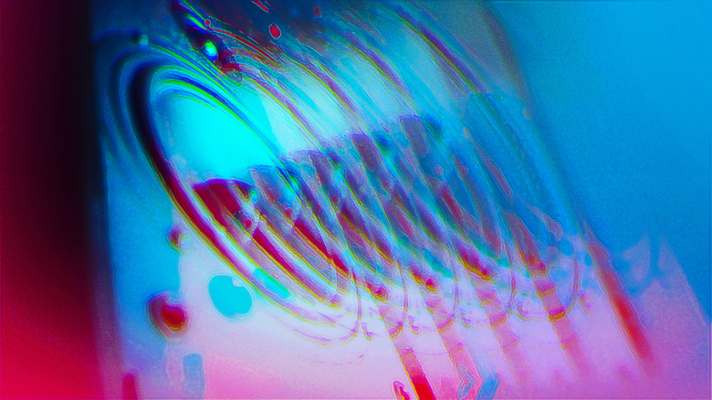 Graphic showing a vibrating speaker