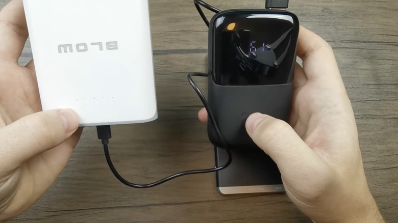 a power bank on charge