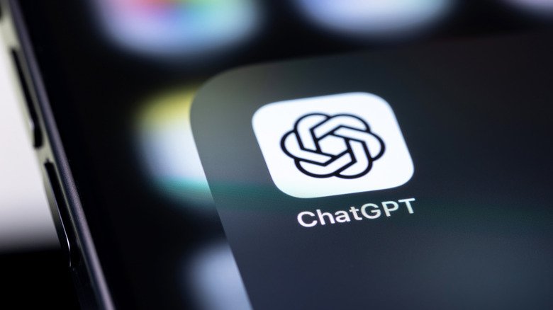 Close-up of ChatGPT on smartphone screen