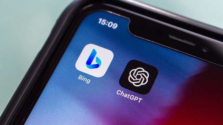 Chatbot app icons on mobile