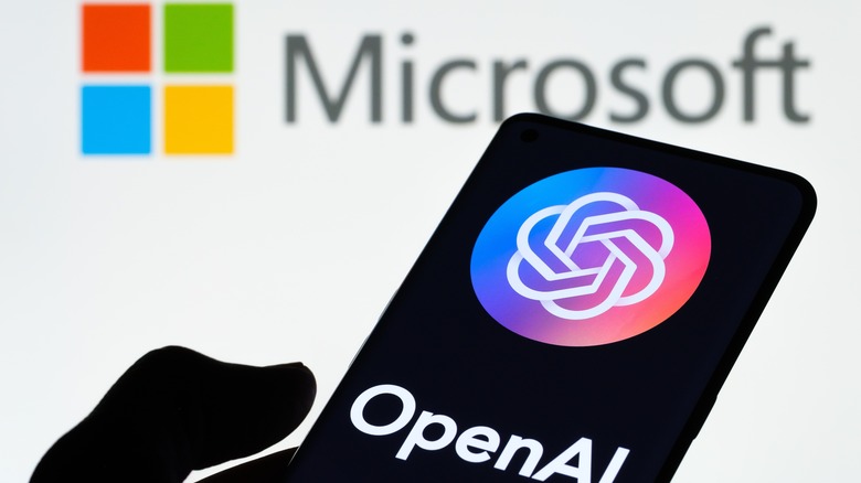OpenAI and Microsoft logos