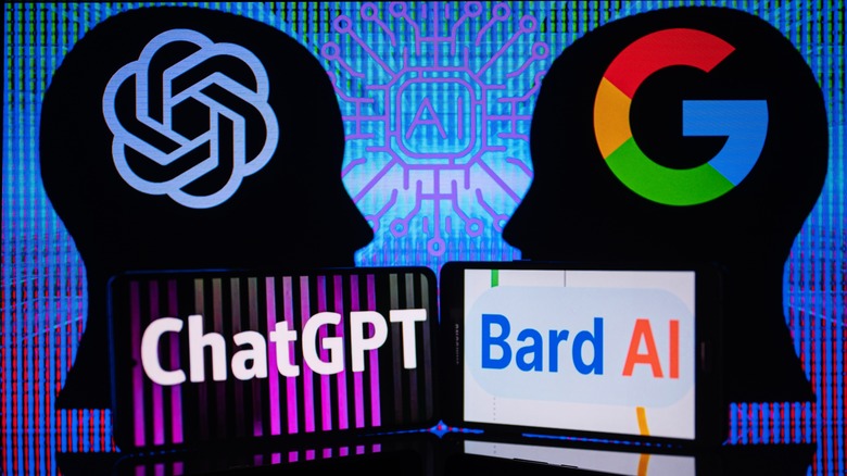 ChatGPT and Bard logos together