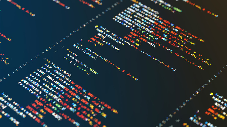 blurry lines of code