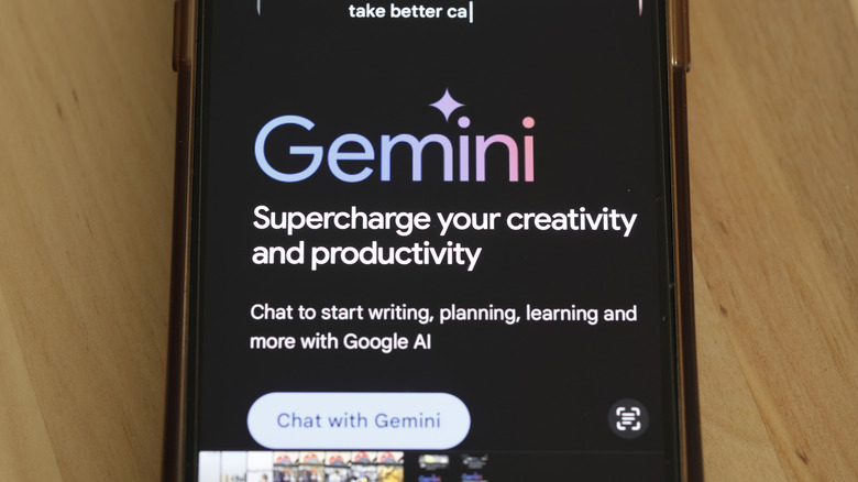 Gemini running on a smartphone