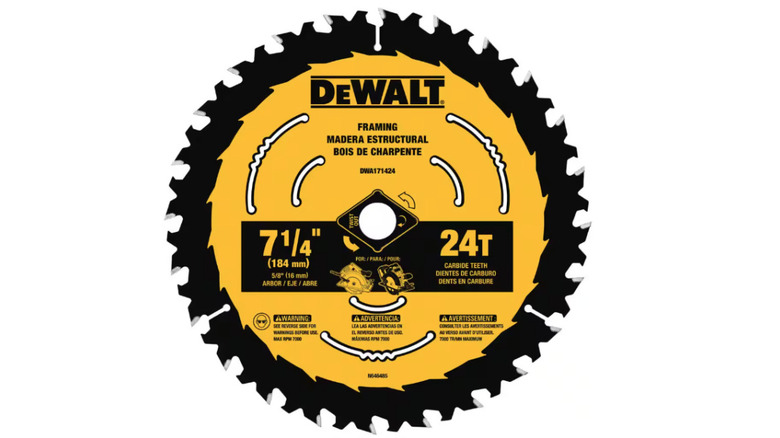 7 1/4 Inch 24-Tooth Circular Saw Blade on display