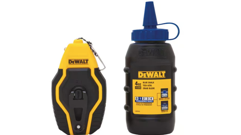 Atomic Chalk Reel with Blue Chalk on display