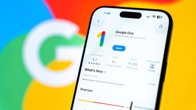 Google One app on the App Store