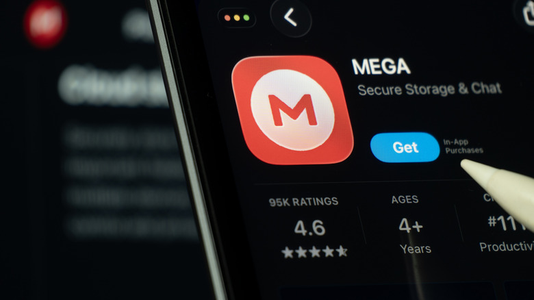Mega app on the App Store